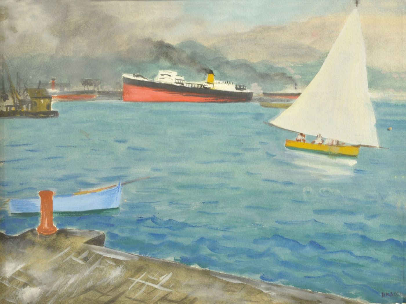 Boote im Golf von La Spezia, um 1935